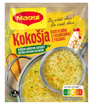 MAGGI бистра пилешка супа од кокошка со тестенини 58g