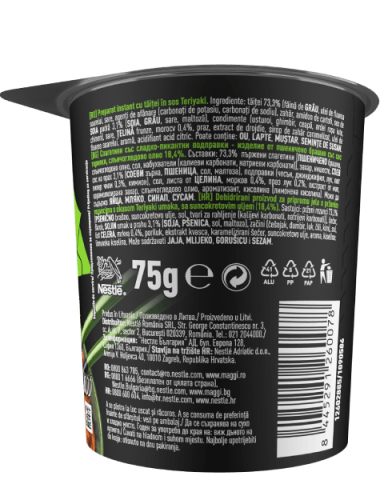 MAGGI Saucy Noodles, инстант тестенини со вкус на сос теријаки, чаша, 75 gr_FOP