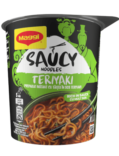 MAGGI Saucy Noodles, инстант тестенини со вкус на сос теријаки, чаша, 75 gr_FOP