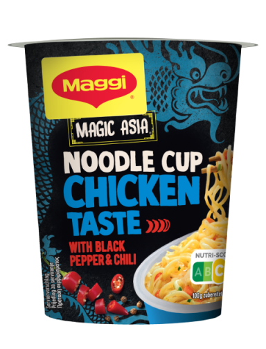 MAGGI Magic Asia Noodles, инстант тестенини со вкус на пилешко месо, чаша, 63 gr_FOP